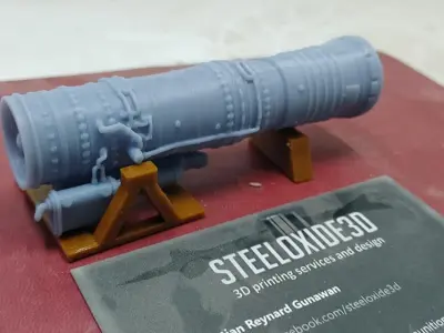 Miniature  Russian Tumansky R-11 jet engine for 3D printing 3D print model