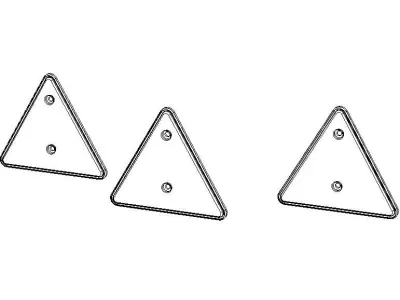 Trailer Triangle Reflectors 3D model