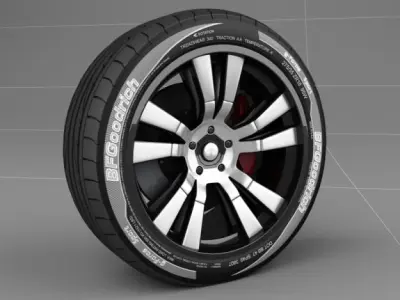 Wheel concept 2 3D model