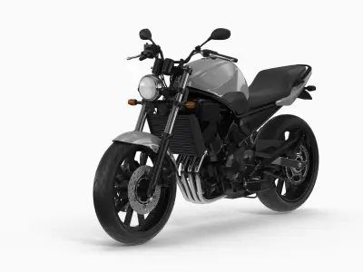 Motorcycle Silver 3D model