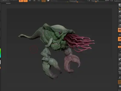 Sea Creature - Highpoly 3D model