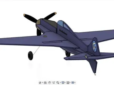 SS Control Line Aircraft Modified Bugatti 100p  3D model