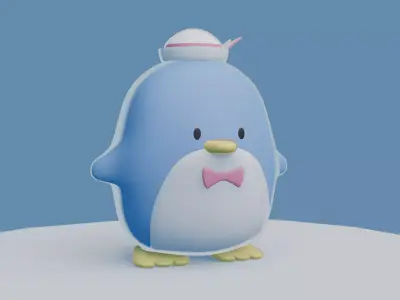 Tuxedo Sam Low-poly 3D model Low-poly 3D model