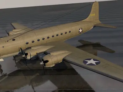Douglas DC-4 - C-54 Skymaster 3D model