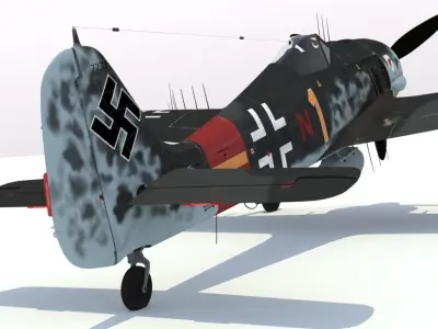 FW 190 a-8 Night Fighter variant 3D model