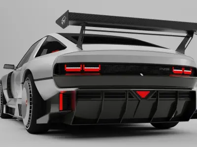 Hyundai N Vision 74 2022 Free low-poly 3D model