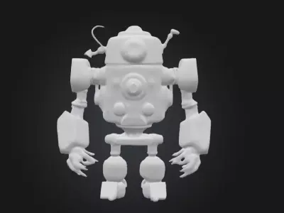 Steampunk Automaton Free low-poly 3D model