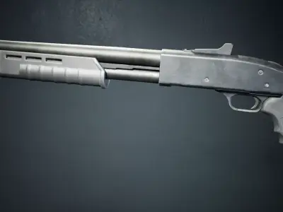 PBR - M590 Shotgun Pistol Grip - Game-Ready 3D Asset Low-poly 3D model