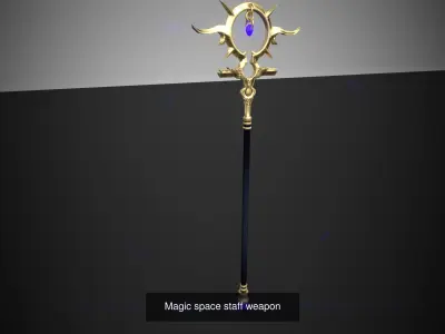 Magic fantasy weapon bandle 3D Model Pack