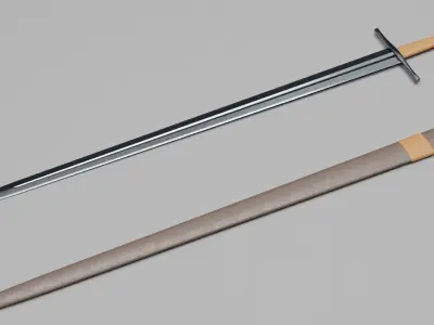 Norman Sword Low-poly 3D model