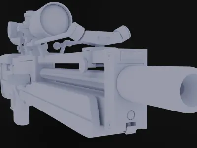 sniper rifle Walther WA2000 Free 3D model