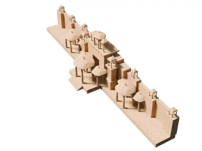 Indian rajasthani gate 3D model