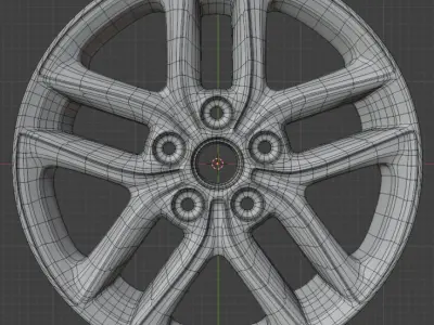 aluminum car wheel 3D model