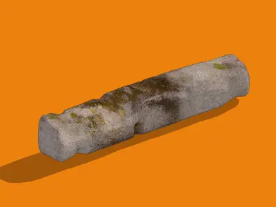 Stone Bench Low-poly 3D model buy