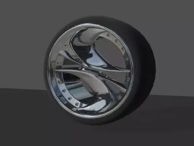 Galson Drug-C Wide JDM Wheel Low-poly 3D model