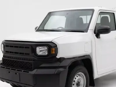 Toyota Hilux Champ Flatbed Pickup Truck Low-poly 3D model