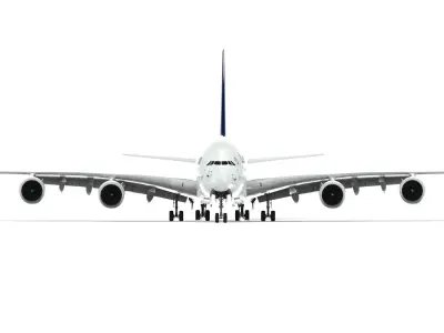 Airbus A380 Lufthansa - Element 3D 3D model