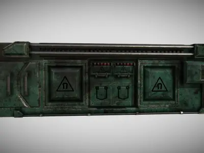Sci-fi Panel Element Low-poly 3D model 7