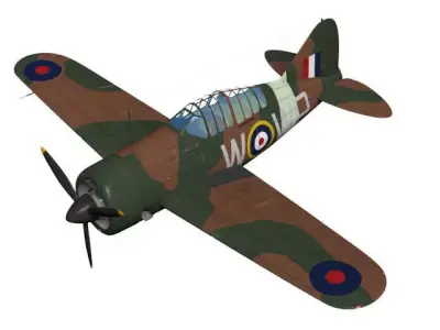 Brewster F2A Buffalo B339 3D model