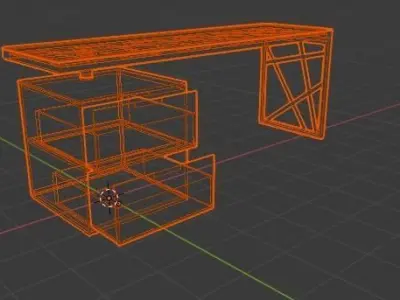 Mullins Moderrn Office Desk Free 3D model