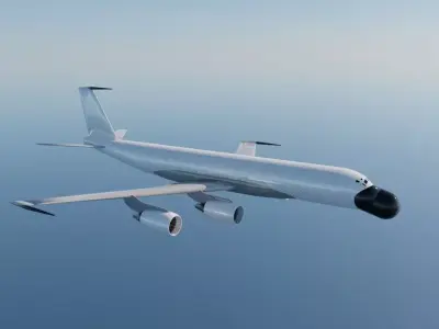 707-700 ELTA Suite Radar Plane - Custom 1950s Modernized Jet Low-poly 3D model