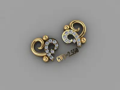 FASHION EARING 3D model