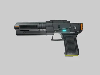 Energy Pistol Low-poly 3D model