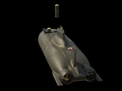 Party Animals Submarine 3D Model 3D model