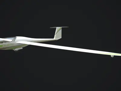 Alisport - Silent 2 electro - sailplane - glider - Game - Low-poly 3D model