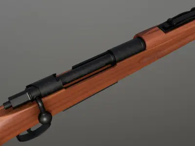 K98 Sniper Rifle Low-poly 3D model
