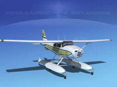 Cessna 182 Skylane Seaplane V08 3D model