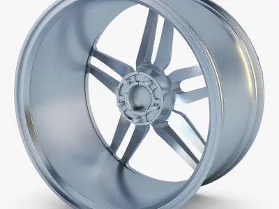 Vossen HC-1 19 wheel silver 3D model