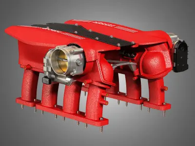Intake Manifold - 488 GTB V8 Engine 3D model