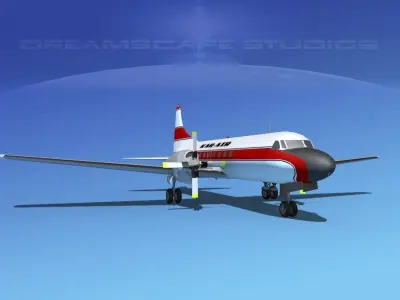 Convair CV-580 Kar-Air 3D model