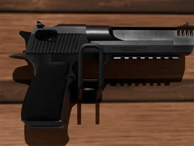Desert eagle gun Low-poly 3D model