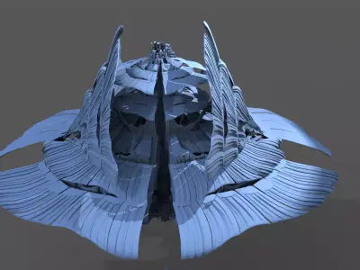 Palace Crystal Tower courtyard Low-poly 3D model