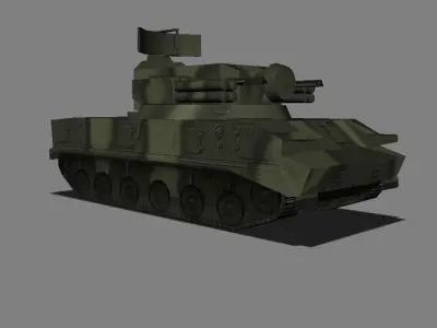 SA-19 Grison Tunguska Low-poly 3D model