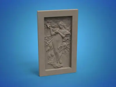 Dream woman panno art STL for CNC router and 3D printing Free 3D print model