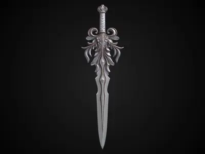 Stylized Elf Sword - Thornweaver - Game Ready 3D model