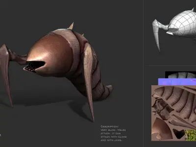 Alien Bugs Pack Low-poly 3D model