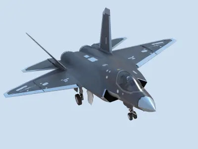 Chinese J35 Stealth Jet Fighter 3D model