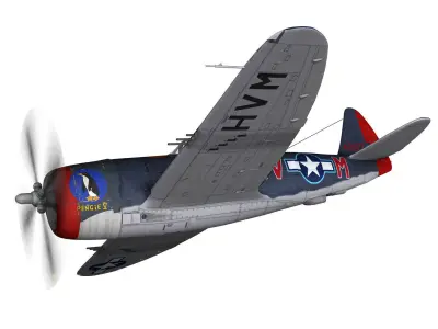 Republic P-47M Thunderbolt - Pengie V 3D model
