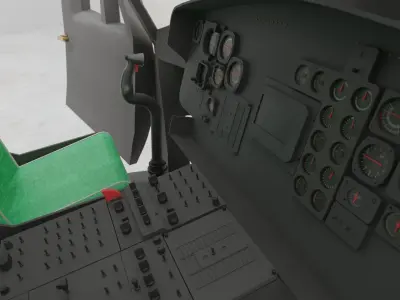 Huey Helicopter civilian version 3D model