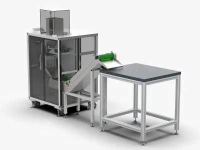 Automatic Printing Coding Bagging and Heat Sealing Machine 3D model