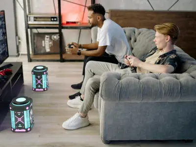 Futuristic Sci-fi Cyberpunk Bluetooth Speaker 3D model