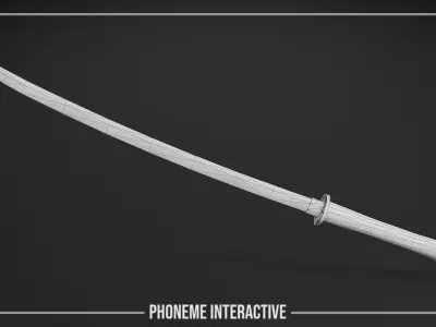 Katana - Realistic Game Ready Japanese Sword with 4K PBR Low-poly 3D model