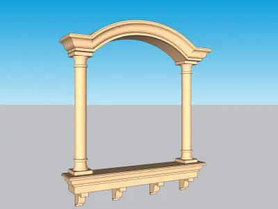 indian jodhpuri stone jharokha window 3d modal 3D model