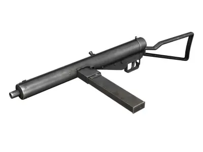 Sten MKIII Submachine Gun 3D model