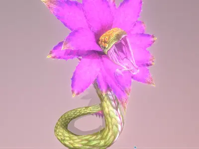 Mythical SnakePlant Wild Plant 3D model
