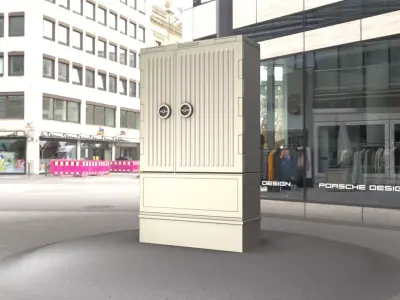 Electrical Distribution Cabinet 111 Low-poly 3D model